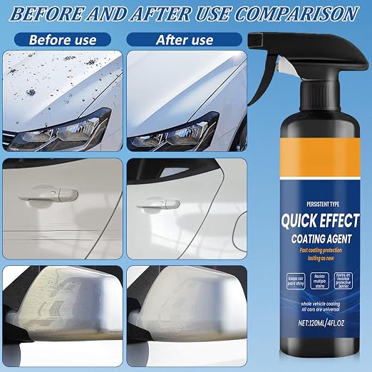 2Pcs Advanced Quick Effect Coating Agent, Advanced Car Quick-Acting Coating Agent Spray, Car Coating Spray, New Quicks Effective Coatings Sprays, Durable Car Shine