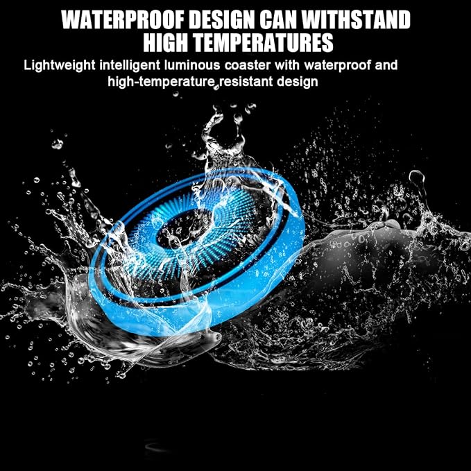 Mandark LED Car Cup Holder Lights, 2PCS Waterproof 7 Colors Changing Vehicle USB Charging Coaster Pad, Auto Interior Atmosphere Lamp Cup Mat Accessories, Universal for SUV Sedan Truck (Colorful)