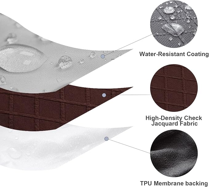 Waterproof Chair Seat Covers Set of 6 for Dining Room, Stretch Removable Washable Dining Chair Seat Slipcovers for Home,Restaurant,Banquet,Kitchen Chair Seat Cushion Protector (Chocolate,Small)