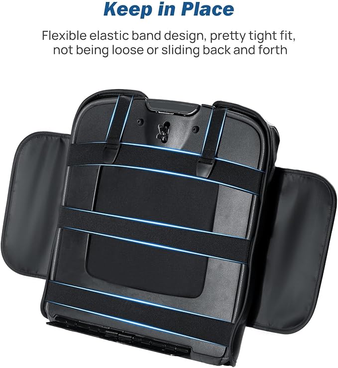 JOYTUTUS Center Console Cover Compatible with 2013-2018 Ram 1500 & 2013-2026 Ram 2500/3500/1500 Classic Model Jump Seat, Leather Arm Rest Armrest Cover for Car, Middle Console Cover Lid, with 2 Pocket