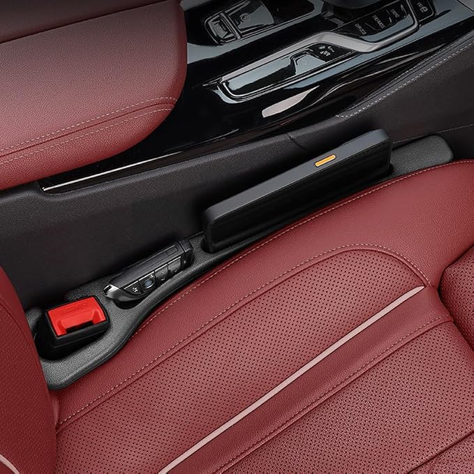 YLXGT Car Seat Gap Filler Organizer Universal for Car SUV Truck Accessories Seat Gap Plug Blocker with Storage Slot Black 2 Pack