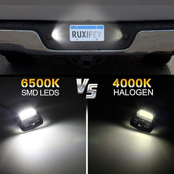 LED License Plate Light Lamp Replacement Compatible with Tacoma 2005 to 2015, Tundra 2000 to 2013, 6000k White