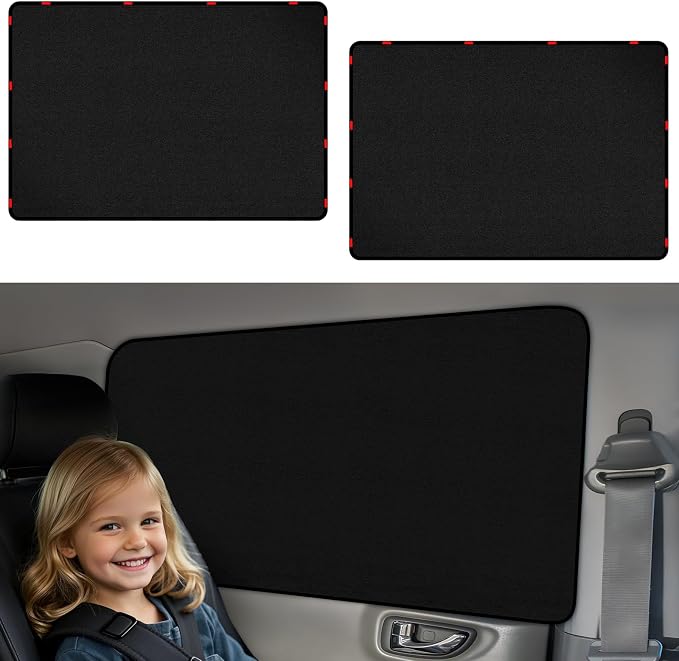 ZATOOTO Rear Window Cover for Privacy,Soft Suede for Durable,21.2×39.3in | Light Blocking Sun Shades for Camping, Stay Cool & UV Protection, Rear Window Sunshade for Babies