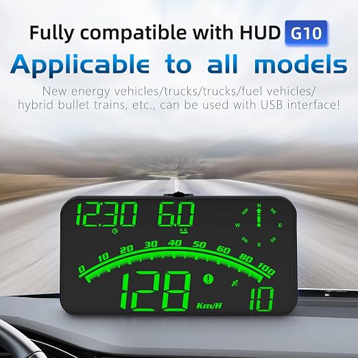 wiiyii Heads up Display for Cars Speedometer for Car, HUD Digital Speedometer for Car with Speed Alarm, Fatigue Driving Reminder, Upgraded 5.5" large-screen, Heads up Display Suitable for All Vehicles