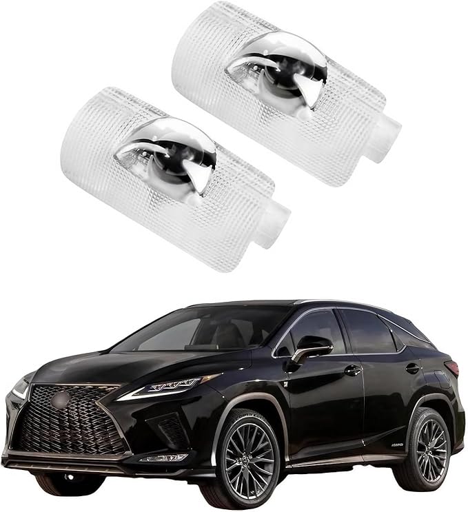 F LED F Sport Car Door Puddle Lights, Welcome Light ForLexus IS/ES/LS/GS/GX/LX/RX/RC/UX200 Easy Plug & Play (2X White)