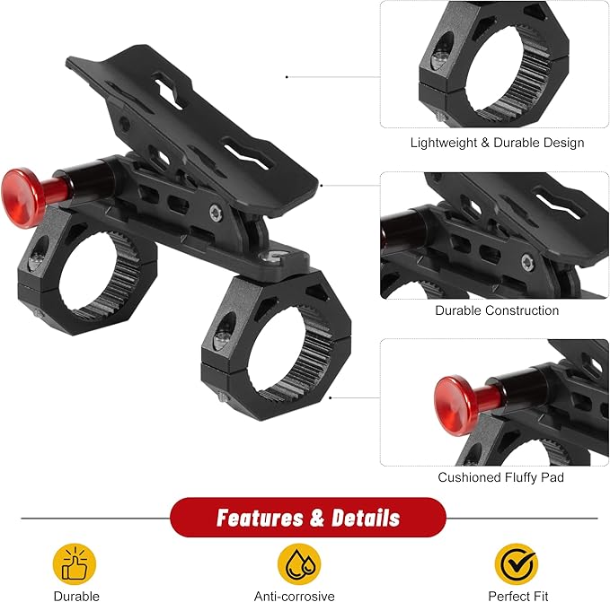 UTV Fire Extinguisher Mount Kit- Quick Release Roll Bar Fire Extinguisher Holder with Aluminum Bracket for Any Vehicle with 1.75"-2" Roll Bar, UTV Accessories Compatible with Polaris RZR/Can Am X3/SXS