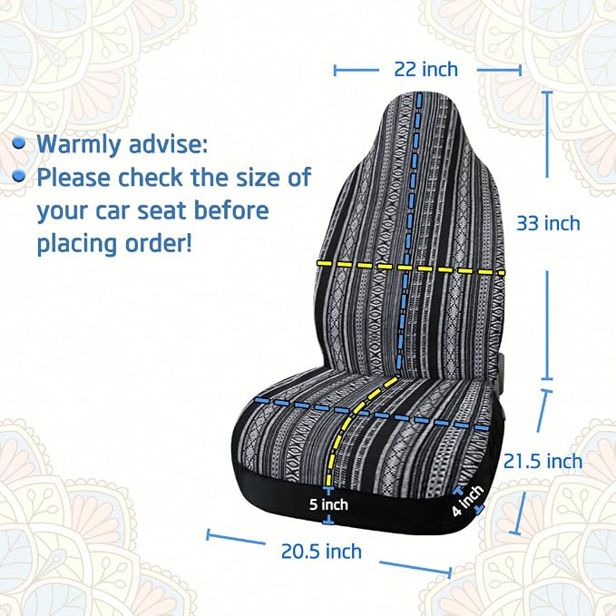 uxcell Universal Black Bucket Seat Cover Protector Pad for Auto Car SUV
