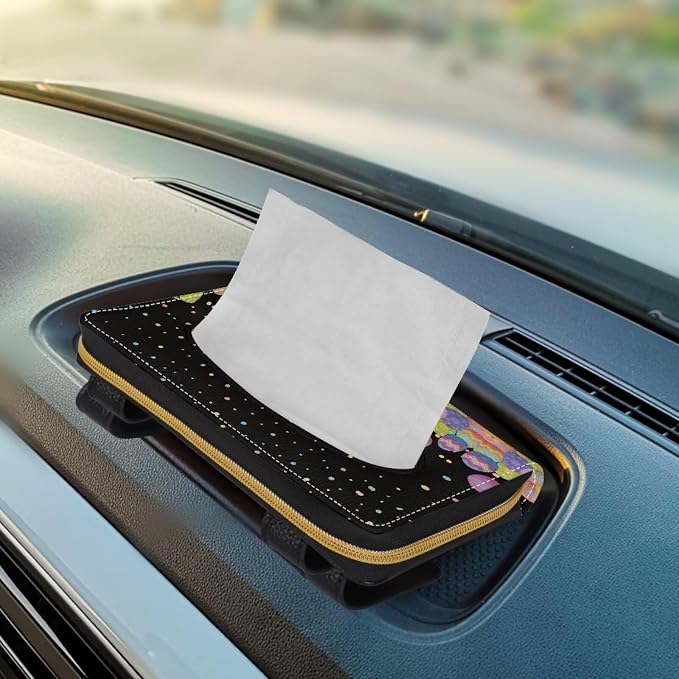 Eggs Car Visor Tissue Holder PU Leather Car Napkin Holder for Sun Visor Napkin Holder Automotive Sun Visor Napkin Holder
