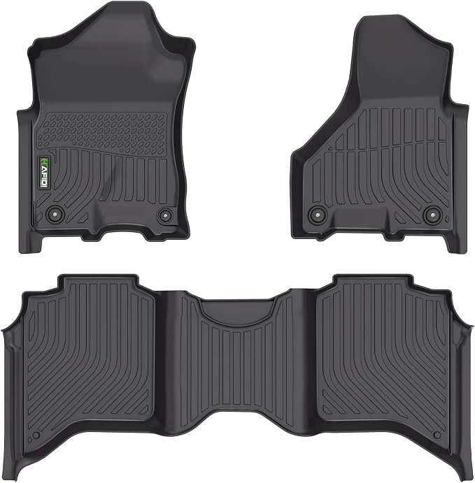 HAFIDI® Floor Mats Fit for 2019-2026 Dodge Ram 2500/3500 Crew cab | All Weather Protection TPE Floor Liners, Custom Exact Fit, Raised Edge Design, Anti-Slip, Waterproof, Stainproof