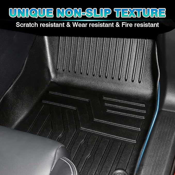 T TGBROS Floor Mats for Nissan Rogue 2021-2026 All Weather Protection TPE 2 Rows Floor Liners Custom Fit for Nissan Rogue Accessories Car Mats Non-Slip Black(Not for Sport)