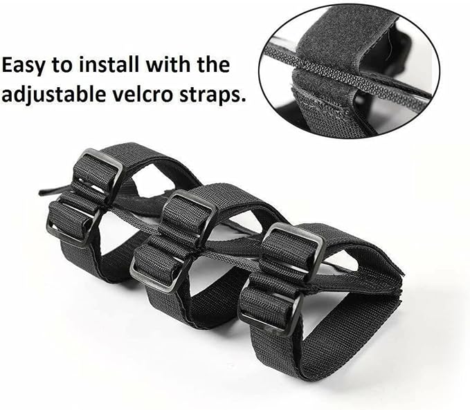 Adjustable Roll Bar Fire Extinguisher Mount Holder 3 lb for Jeep Wrangler Unlimited CJ YJ LJ TJ JK JKU JL JLU 4XE,(Black, Without Pattern)