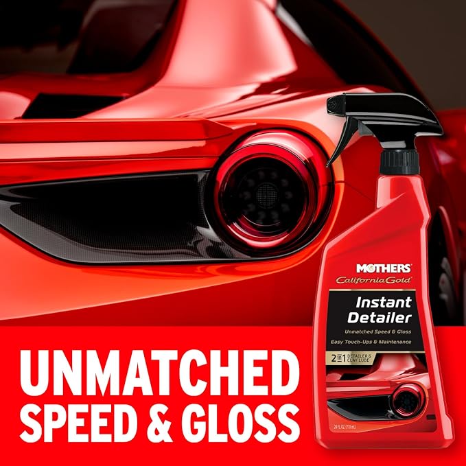 Mothers California Gold Instant Detailer, 24 oz. (08224) | Removes Smudges, Dust & Fingerprints, Boosts Gloss & Slickness, Lubrication for Clay Bars, Quick Touch-ups & Maintenance