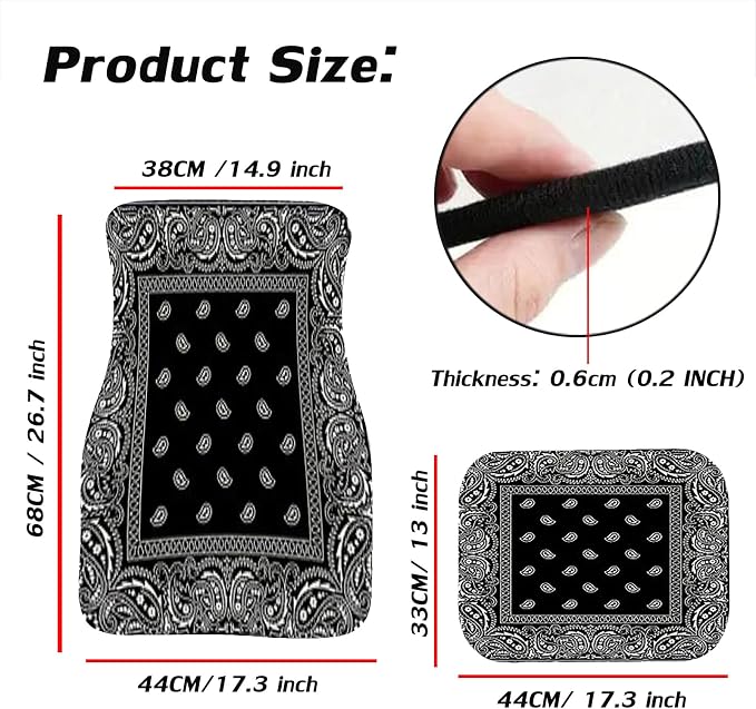 Car Floor Mats Non-Slip Automotive Floor Mats All-Weather Front Rear Car Floor Foot Mat Sets of 4 Pieces Foot Mats Rugs Carpet for Car Trucks SUV Sedans (NO.8)