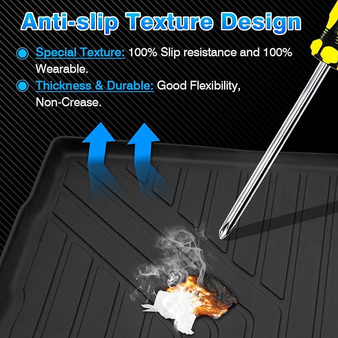 Cartist Cargo Mat for Jeep Wagoneer 2022 2023 2024 2025 2026 Trunk Mat Behind The 3rd Row TPE All Weather Cargo Liner for Wagoneer Accessories Anti-Slip