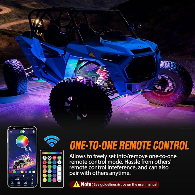 Nilight RGB LED Rock Lights Kit 10 Pods Underglow Multicolor Neon Pod with Remote & Bluetooth App Control DIY Flashing Music Mode Wheel Well Light for Truck ATV UTV RZR SUV