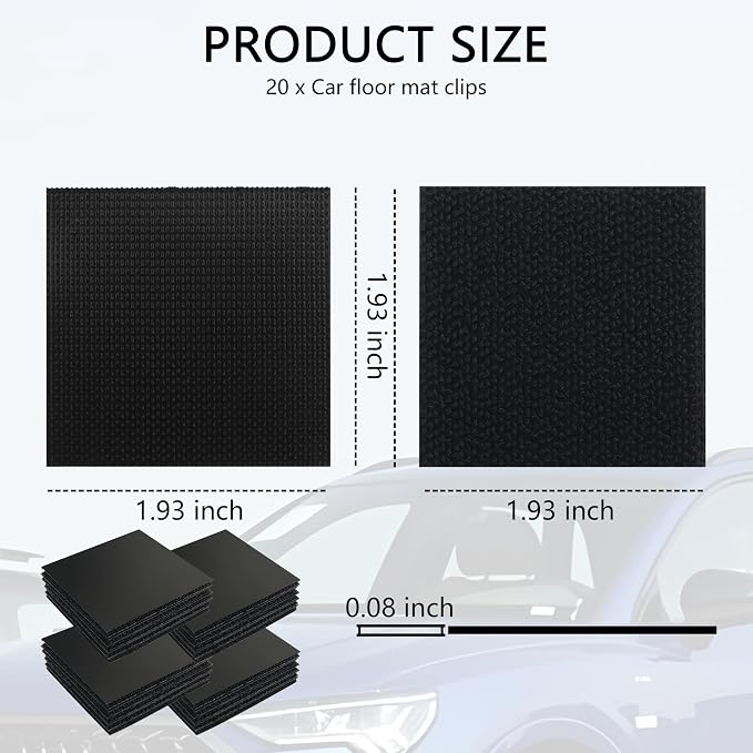 20PCS Car Floor Mat Retainer for Automotive Carpet,Super-Adhesive Hidden Car Mat Clips Keep Car Mats from Sliding,Universal Anti Skid Mat for Truck Mats,Car Seat Cushion (20PCS)