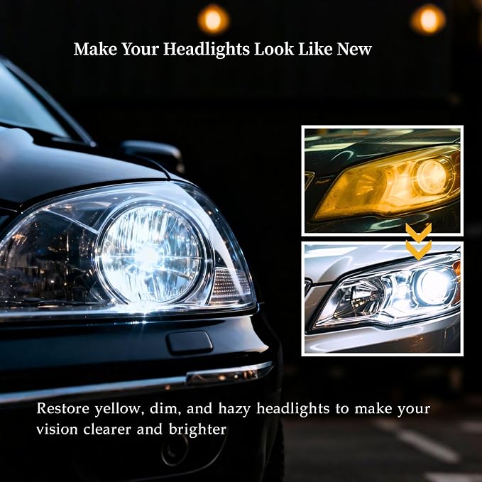 Headlight Restoration Kit | Spray-On, Quick & Easy, No Tools Required | Restores Clarity & Permanently Removes Yellowing, Oxidation in 5 Minutes for Car, Truck, SUV, RV
