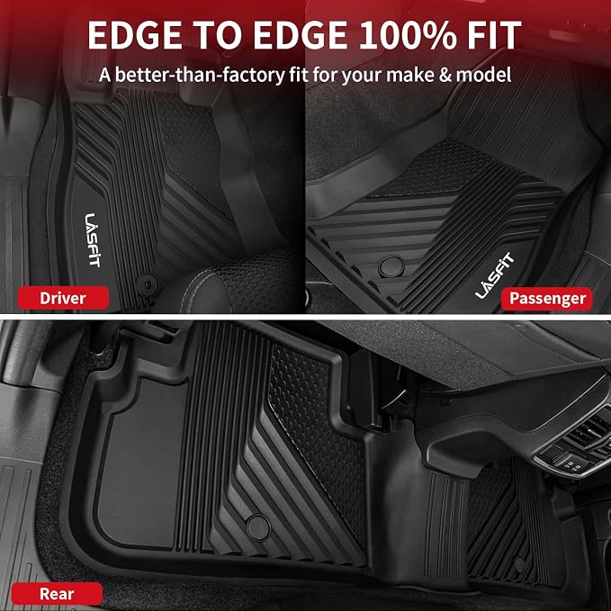 LASFIT Floor Mats & Cargo Mat Fit for Subaru Crosstrek & Impreza 2026 2025 2024, All Weather TPE Custom Fit Easy Clean Durable Floor Liners for Crosstrek & Impreza 2024-2026 Car Mats & Trunk Liner