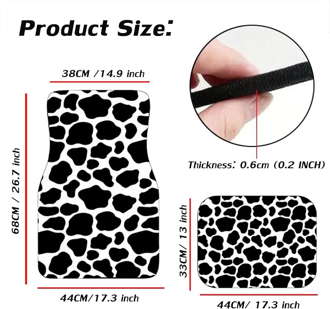 Car Floor Mats Non-Slip Automotive Floor Mats All-Weather Front Rear Car Floor Foot Mat Sets of 4 Pieces Foot Mats Rugs Carpet for Car Trucks SUV Sedans (NO.25)