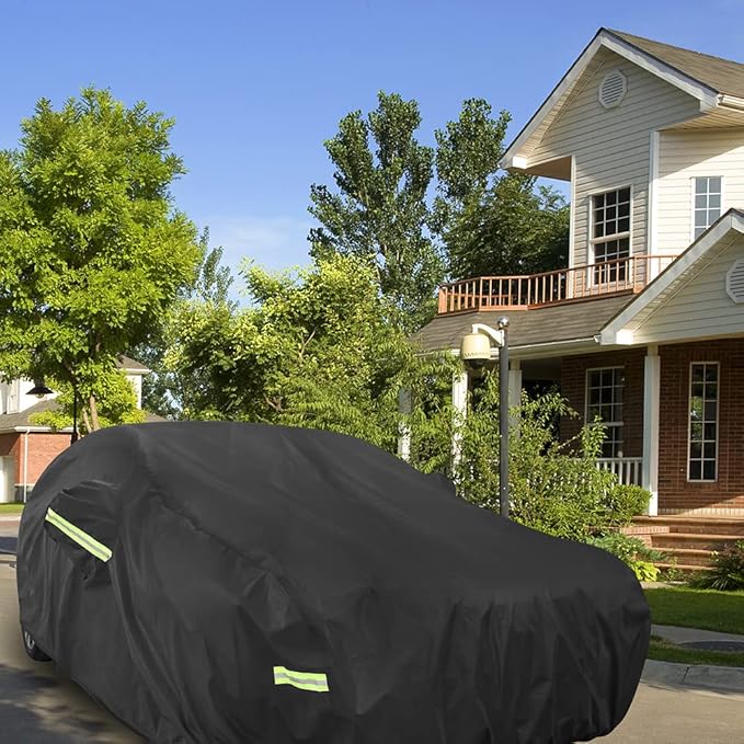 Car Cover Custom Fit for Toyota Camry, Waterproof All Weather Full Exterior Cover Rain Snow UV Protection Cover with Door Zipper