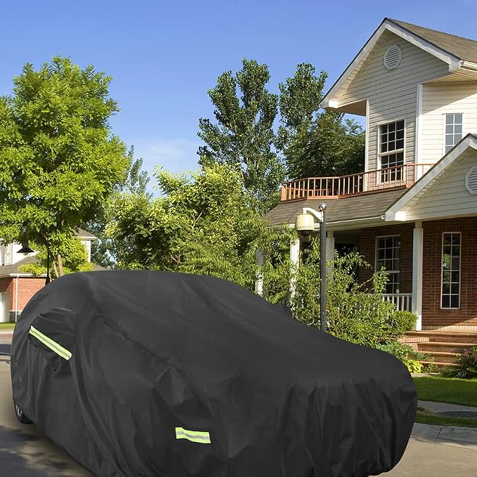 Car Cover for Camaro，Waterproof All Weather Protection | Custom Fit，Rain & Snow Proof，Windproof，Reflective Strips，Side Door Zipper Design, Indoor&Outdoor Full Exterior