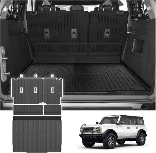 Cartist Cargo Liner for Ford Bronco (Only for 4 Door) 2021-2025 2026, All Weather Cargo Mats for Bronco Accessories, Heavy Duty TPE Trunk Mat, Car Accessories