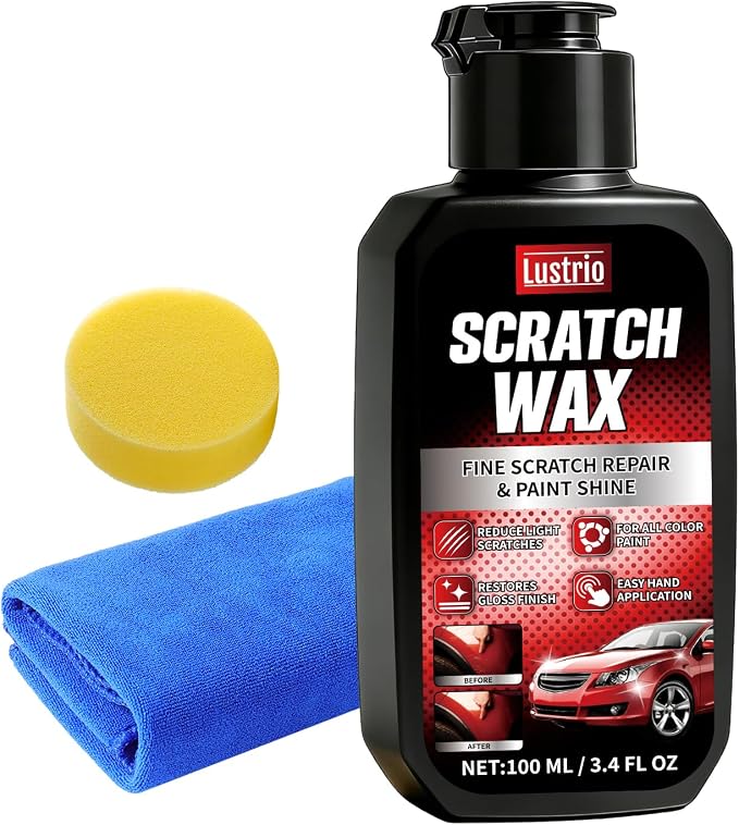 Car Scratch Remover for Cars – Buffer Free Paint Scratch Repair, Clear Coat Safe – Use with Microfiber Cloth or Applicator Sponge – Removes Minor Scratches & Swirl Marks-3.4oz