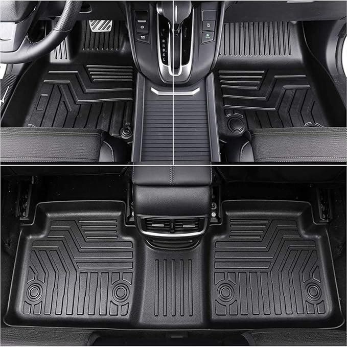 Camry Floor Mats Compatible with 2018-2024 Toyota Camry FWD Models, Non Hybrid or AWD Models，All Weather 3D Tech Waterproof Durable Anti-Slip TPE Floor Liners 1st ＆ 2nd Row Custom-fit Set Accessories