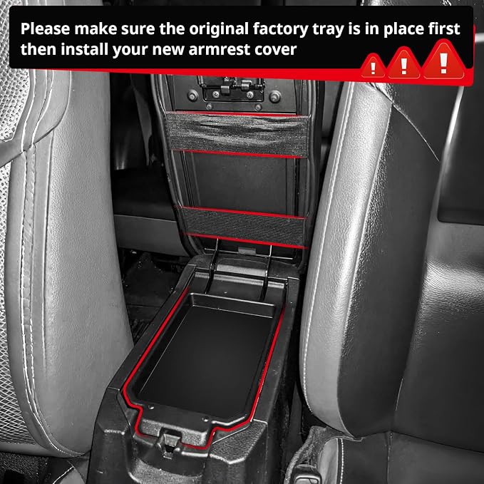 Muslogy Center Console Armrest Cover Fit for Toyota RAV4 2013-2018 Accessories, Comfort Armrest Pad Console Lid Cushion Vegan Leather Regular Thick