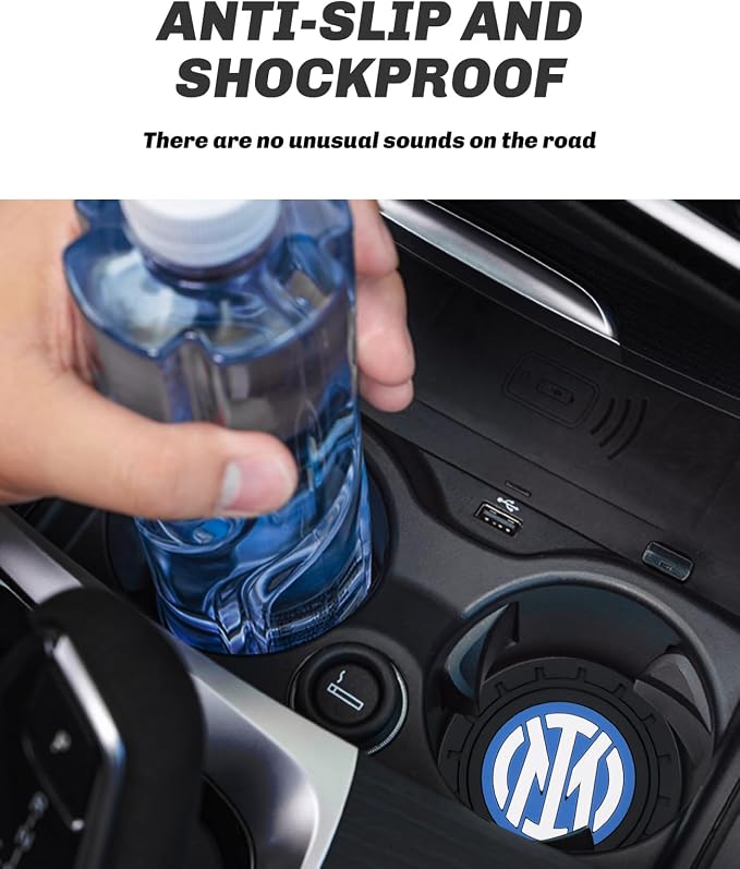 Cup Holder Insert Coaster for Milano UEFA UCL Fans,Anti Slip Car Cup Coaster Interior Accessories