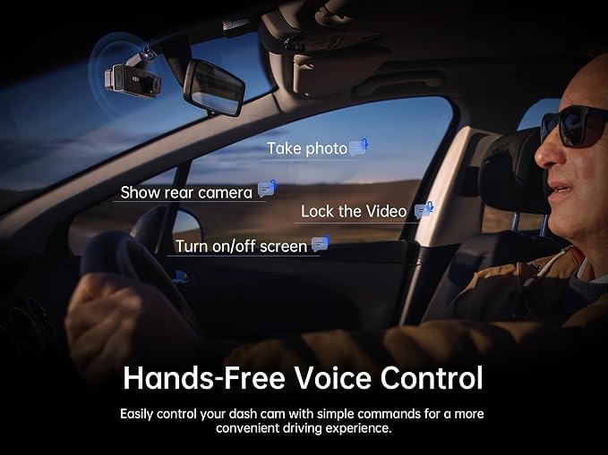 Pelsee 4K 3 Channel Dash Cam Front and Rear Inside, Dash Camera for Cars, 4K+1080P+1080P Dashcam with APP & WiFi, Smart Driving System ADAS DMS, 24H Parking Mode,G-Sensor (SD Card Not Included)