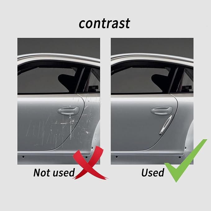 4PCS Car Door Edge Guards,Anti-Scratch Car Door Protector Trim Strip with Self Adhesive for Car Decor,Universal Exterior Car Accessories Door Guards for Cars Trucks SUVs (Gray)