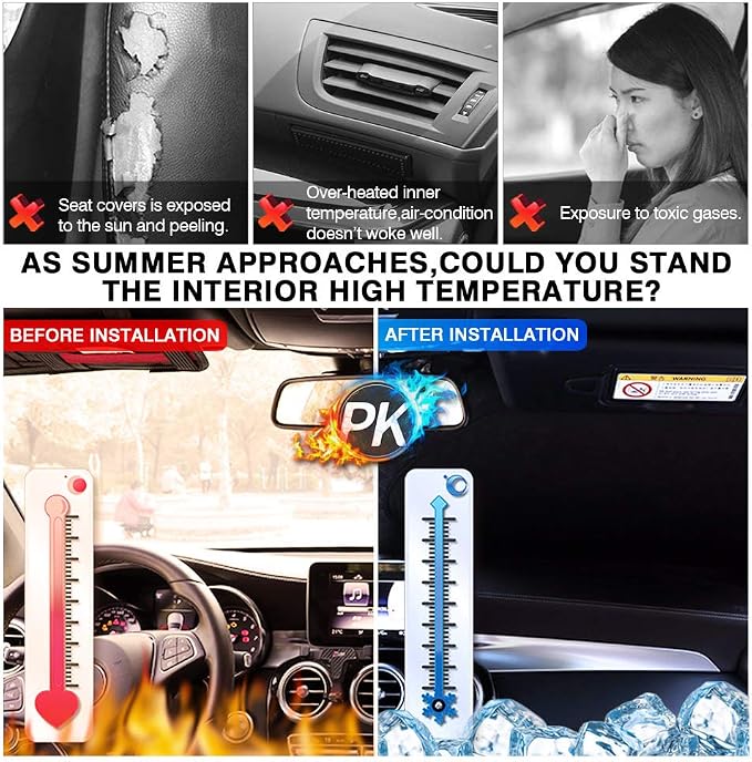 KUST Windshield Sun Shade for Toyota CHR 2018-2023 CH-R Window Accessories Sun Visor Foldable Sunscreen Block UV Rays Keep Car Cooler