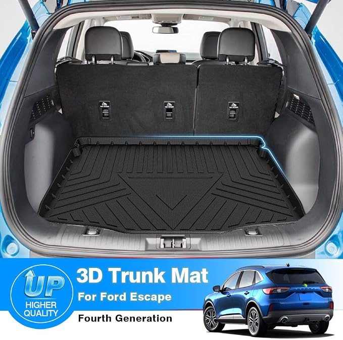 Escape Cargo Liner - Trunk Mat for Ford Escape 2020-2025 2026, All Weather Cargo Mat for Escape Accessories, Heavy Duty Car Mats, Car Accessories