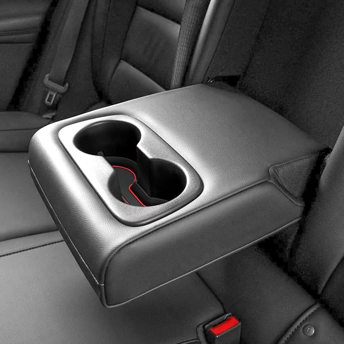 Auovo Cup Holder Inserts Coaster Compatible with Chevy Malibu Accessories 2017 2018 2019 2020 2021 2022 2023 2024 2025 Silicone Cup Mat Pad Car Interior Decoration (3-pcs kit, Red)