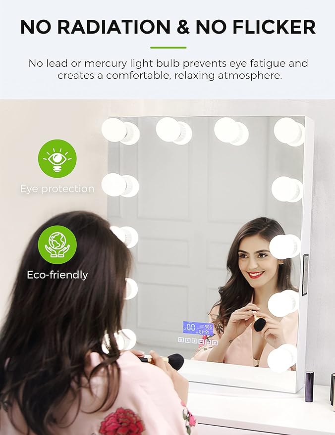 LOHAS G25 Globe Light Bulbs, LED Vanity Lights | 40-45W Equivalent, Bathroom Round Light Bulb, E26 Edison Base Lamp, Bathroom Makeup Mirror Home Lighting, Non-Dim, 6 Pack