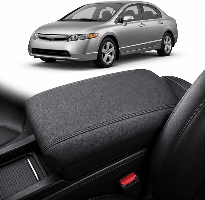 AOMSAZTO Armrest Covers for Honda Civic 2006-2011 Black | Wateproof and Anti-scratch console cover
