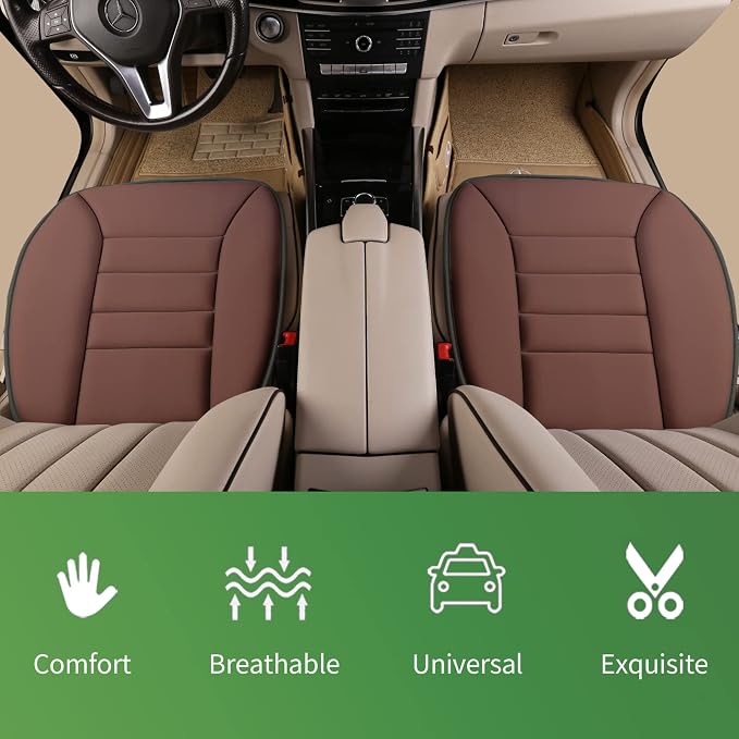 Lofty Aim Car Seat Cushion for Driving, Memory Foam Driver Seat Cushion | Car Seat Cushion for Long Driving, Automotive Seat Cushion for Pain Relief, Car Seat Pillow Fits Vehicles, Office, Brown