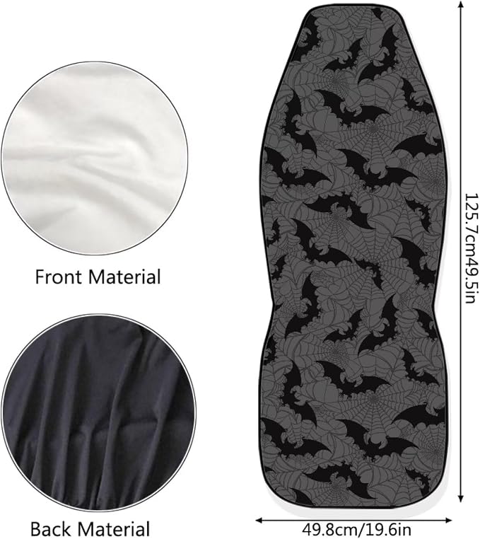 Spider Web Car Front Seat Covers Set of 2, Washable Breathable Front Seat Protectors, Universal Fit for Most Cars, SUVs and Sedans