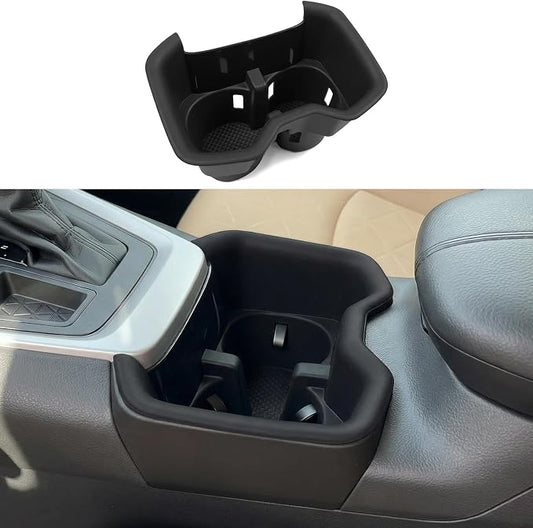 Cup Holder for 2022-2025 Toyota RAV4 Center Console Cup Holder Insert Cupholder Organizer Coaster Liner for 2022 2023 2024 2025 RAV4 Interior Accessories Black