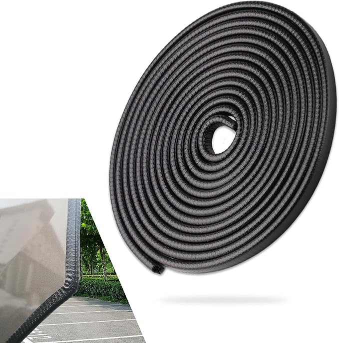16.4 Ft Car Door Edge Guards, Rubber Edge Trim, Cars Door Edge Guard Protector Easy to Cut, Universal Fit for Most Vehicles, Paint Protection for Trucks, SUVs, and Sedans, No Glue Required