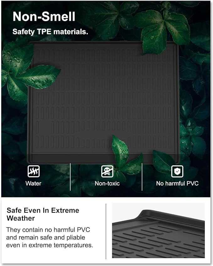 Kiwi Master Cargo Mat for 2010-2024 Toyota 4Runner (No 3rd Row Seats) | OEM Replacement PT218-89112, Custom Fit, All Weather Rear Cargo Liner, Heavy Duty TPE Tray Trunk Mat, Black