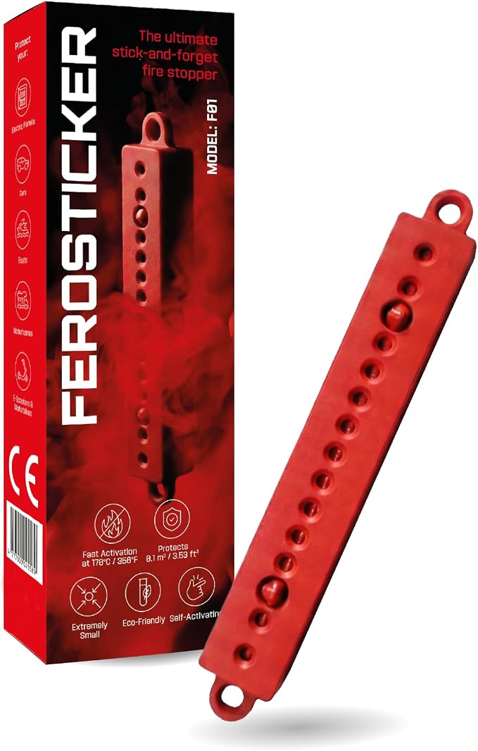 Small Automatic Fire Extinguisher | For electrical panels, fuse boxes, lithium batteries, inverters, solar systems, vehicles, boats and technical compartments.