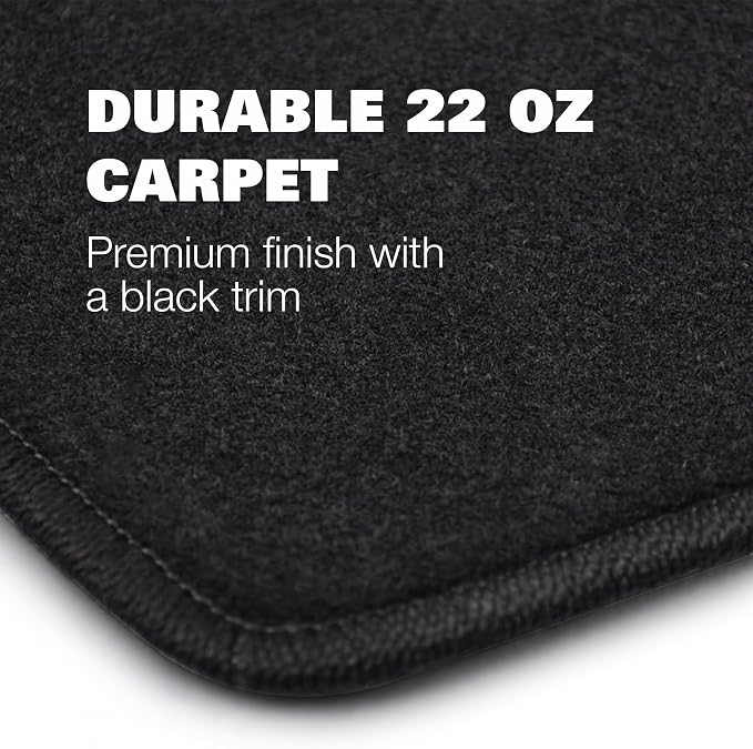 Floor Mats for Honda Accord 2013-2017 - Tailored 3D Fit - Front & Rear Set of 4 - Anti-Slip Backing - 22oz Carpet Mat Heavy Duty - All Weather Car Liner Floormats (Honda Accord IX)