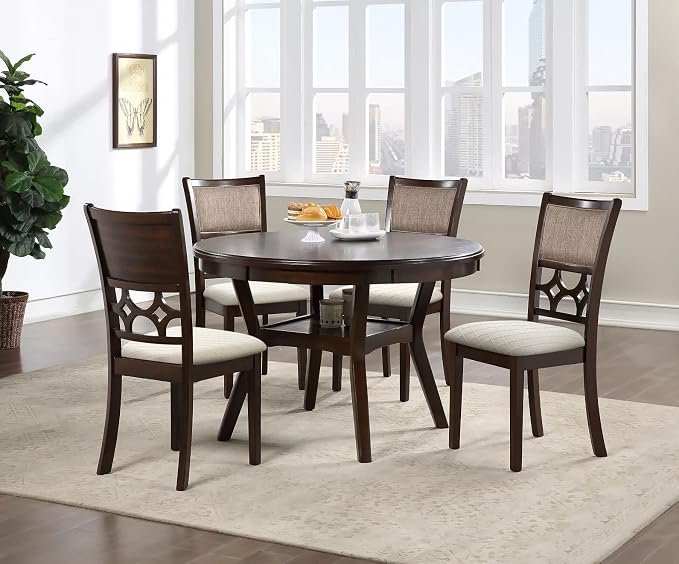 Fuloon Waterproof Seat Cushion Covers 4 PCS, Stretch Jacquard Chair Seat Covers Washable Dining Room Chair Slipcovers Removable Kitchen Cushion Protector (4, Waterproof-Beige)