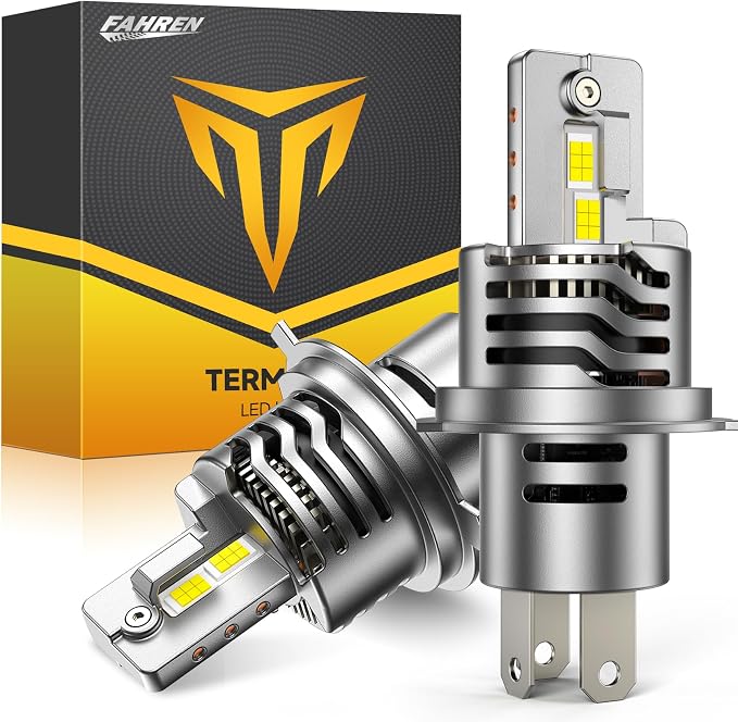 Termitor 2026 Upgraded H4 light Bulbs, (1,200%) 12X 90,000LM Extreme Brightness 9003 bulb, 6500K Cool White, 1:1 Min Size,IP68 Waterproof Fog Bulbs HID kits,Pack of 2,Plug-N-Play.