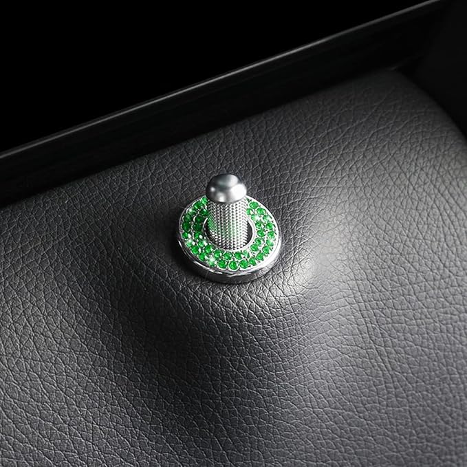 4PCS Bling Inner Car Door Lock Cover Stickers, Rhinestones Pull Rod Bolt Decorations, Crystal Auto Decals for Women Girls, Sparkly Car Door Lock Pin Caps for C Class C200L GLC260 C260L