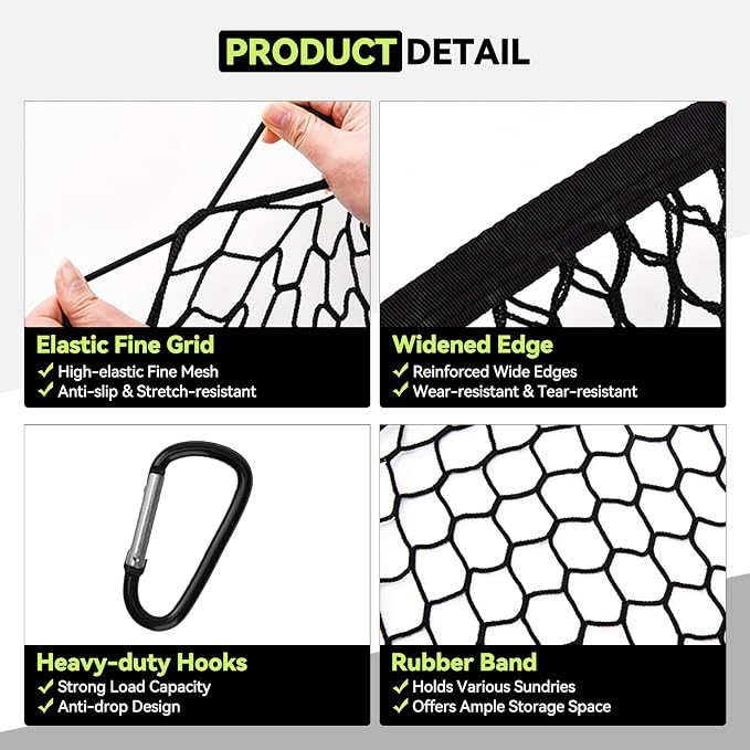 Tongama-Cargo Net for 2023-2026 Kia Sportage, Heavy Duty Elastic Trunk Storage Net with Hooks for Kia Sportage Car Exterior Accessories