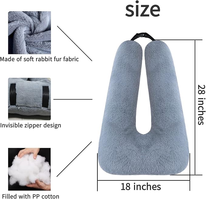FHSGGP Travel Pillow Car Pillow Kid Car Sleeping | The Sleeping Aid for Adults and Kids on Road Trips Kids Travel Pillow Gray