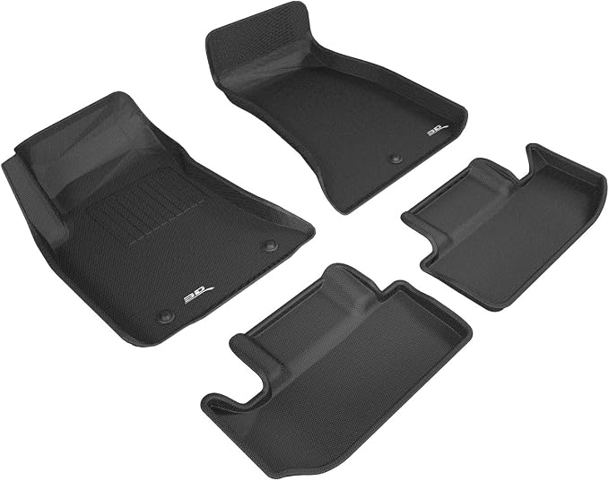 3D MAXpider Custom Fit Kagu Floor Mat (Black) Compatible with Dodge Challenger RWD 2015-2023 - R1 R2